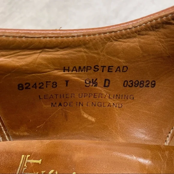 Crockett & Jones Hampsted leather + canvas shoes 9.5 D